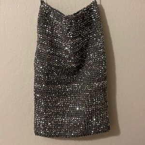 Foreign Exchange Silver Sequin Dress